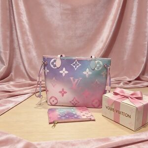 <AUTHENTIC>Louis Vuitton Neverfull MM  Sunrise Pastel Monogram